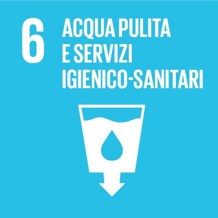 Badge obiettivo di sostenibilità - Acqua pulita e servizi igienico-sanitari - Istituto Vigilanza
