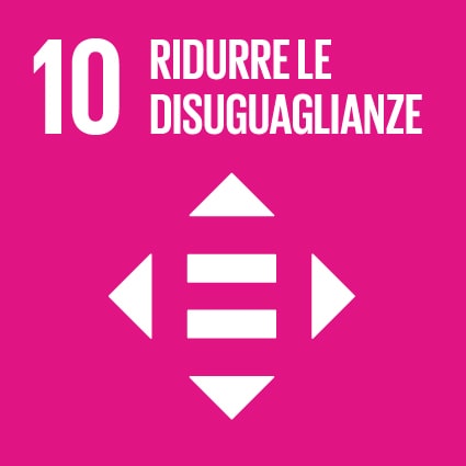 Badge obiettivo di sostenibilità - Ridurre le disuguaglianze - Istituto Vigilanza
