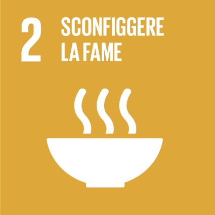 Badge obiettivo di sostenibilità - Sconfiggere la fame - Istituto Vigilanza
